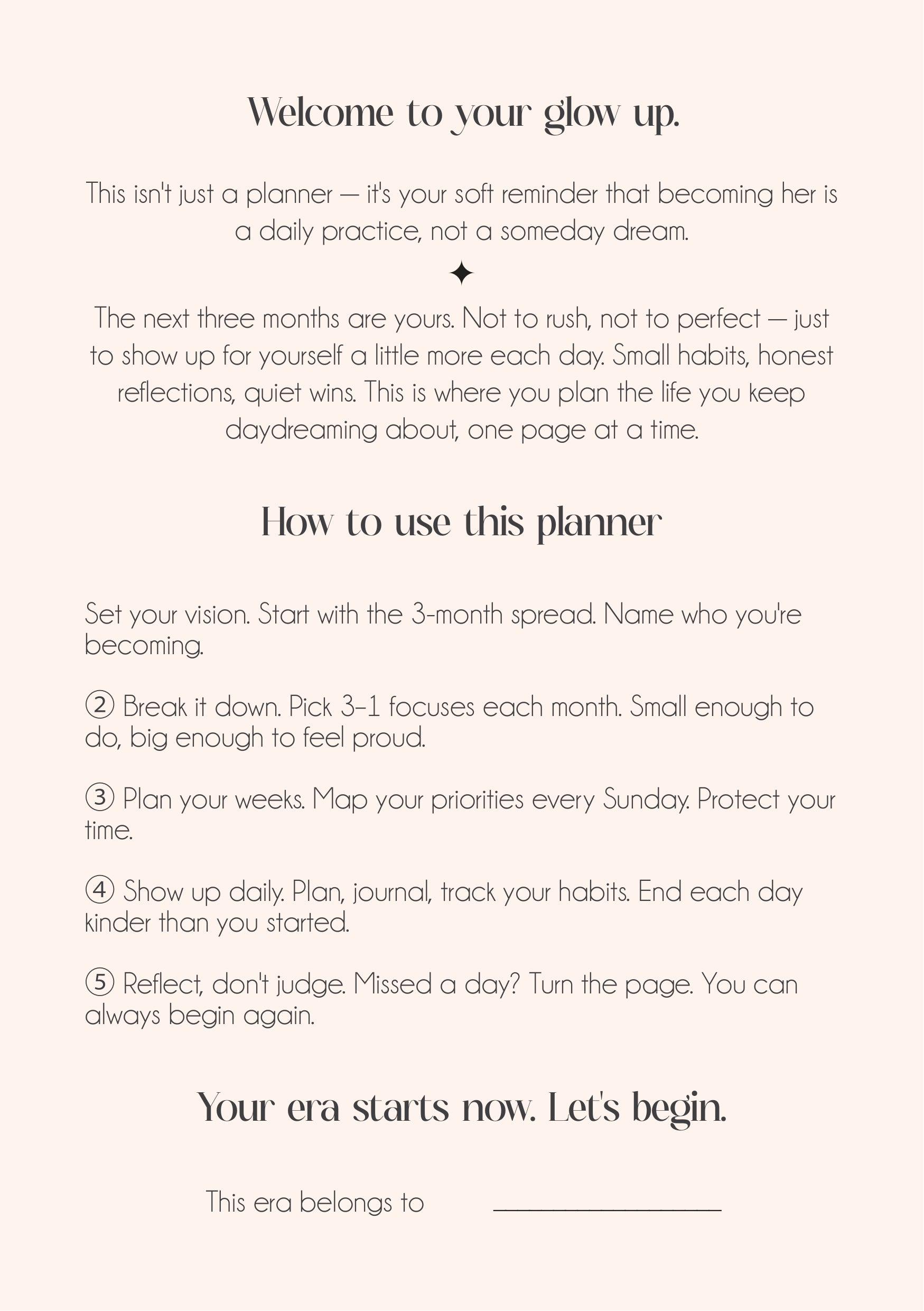 The Glow Up Planner – 1