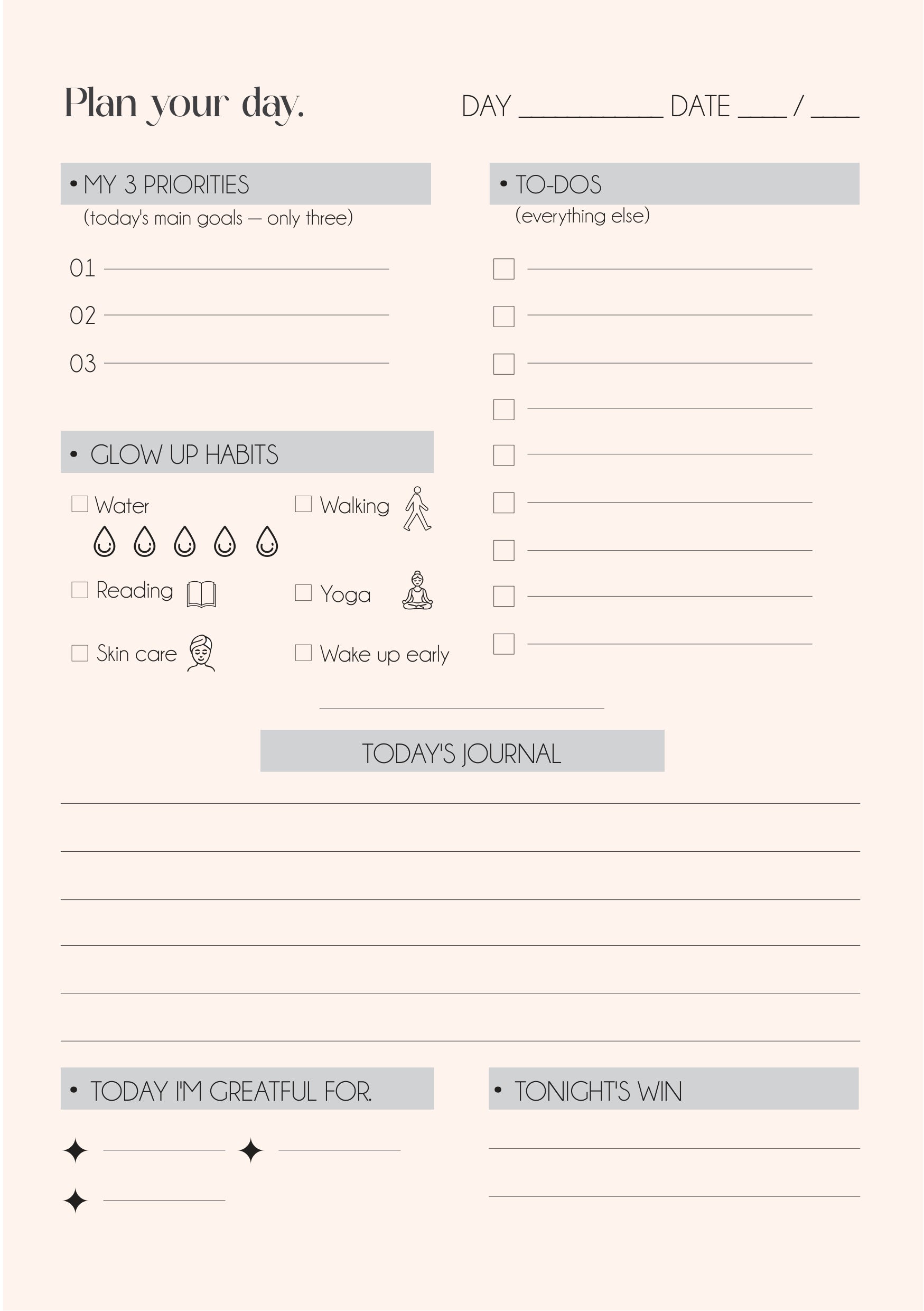 The Glow Up Planner – 28