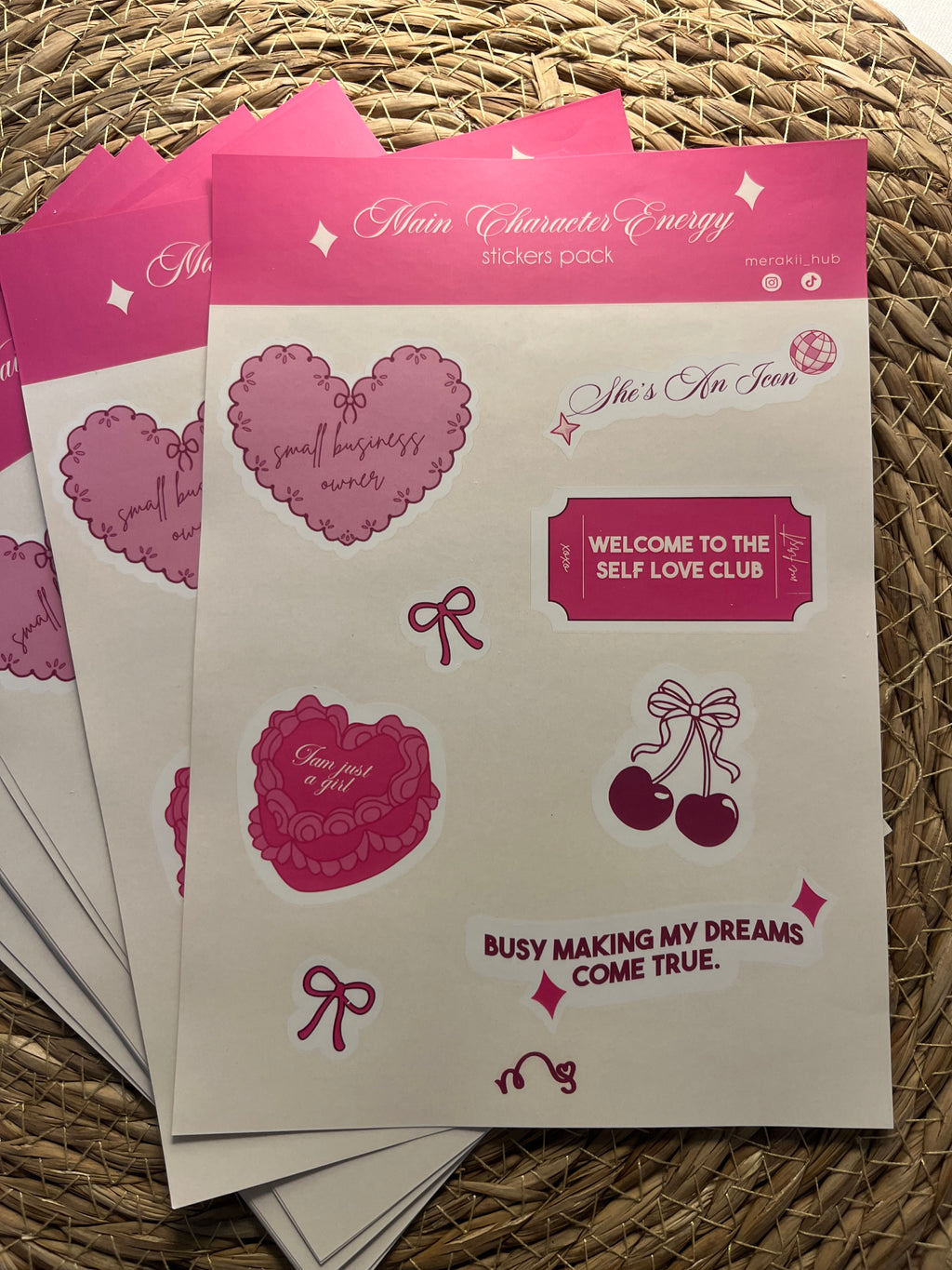 MAIN CHARACTER ENERGY sticker pack