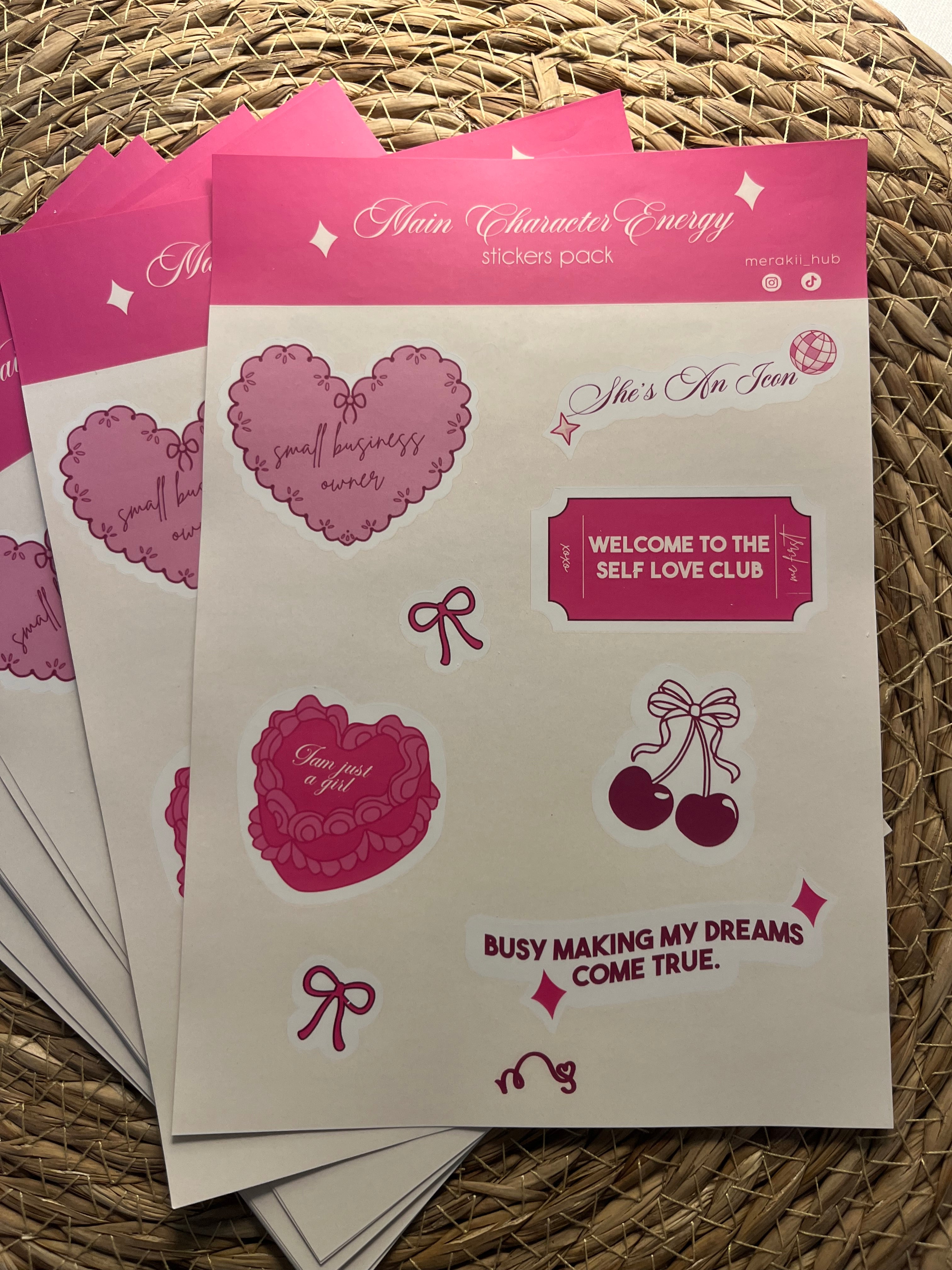 MAIN CHARACTER ENERGY sticker pack