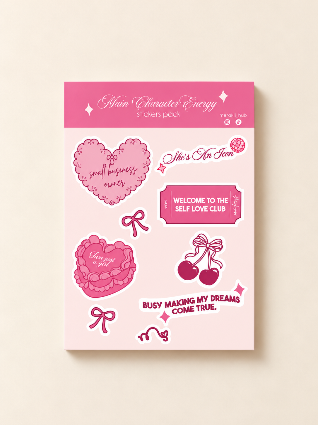 MAIN CHARACTER ENERGY sticker pack