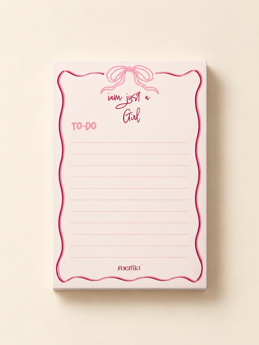'' i'm just a girl " to-do list