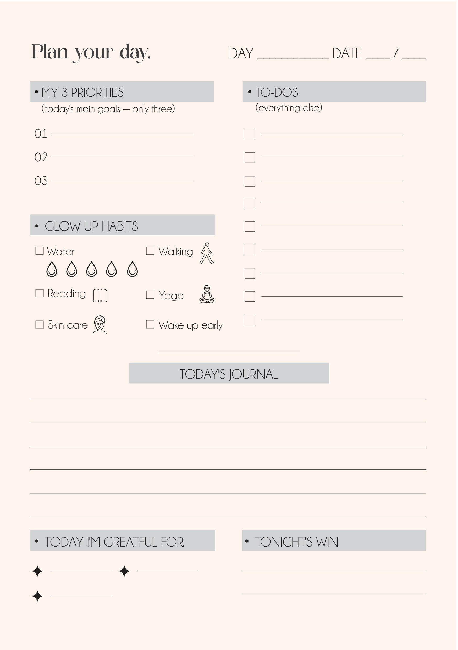 The Glow Up Planner – 19