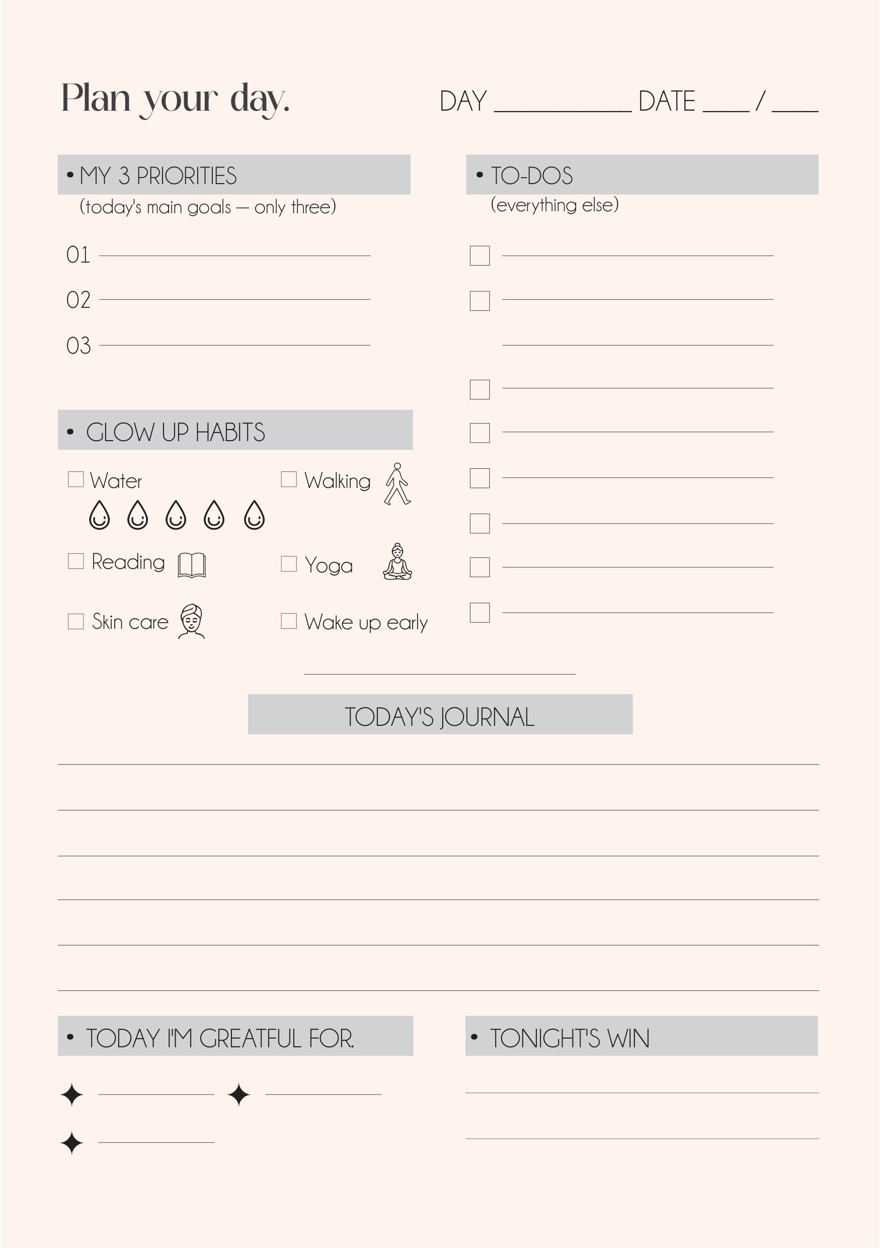 The Glow Up Planner – 36
